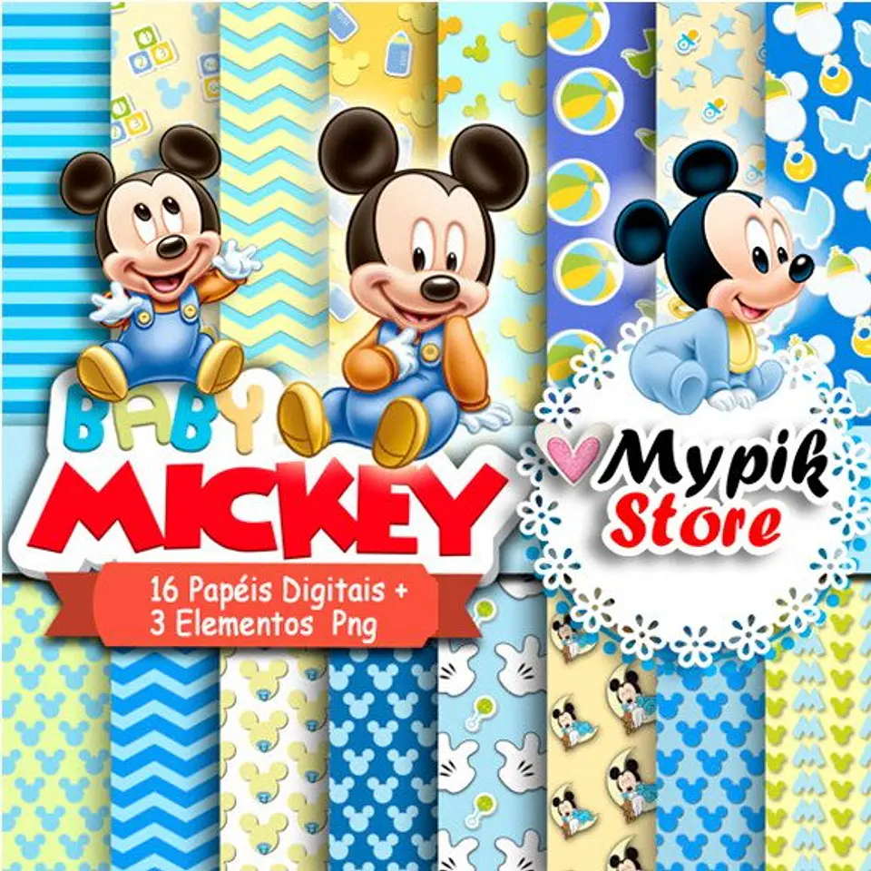 Arquivo Kit Digital Baby Mickey 1