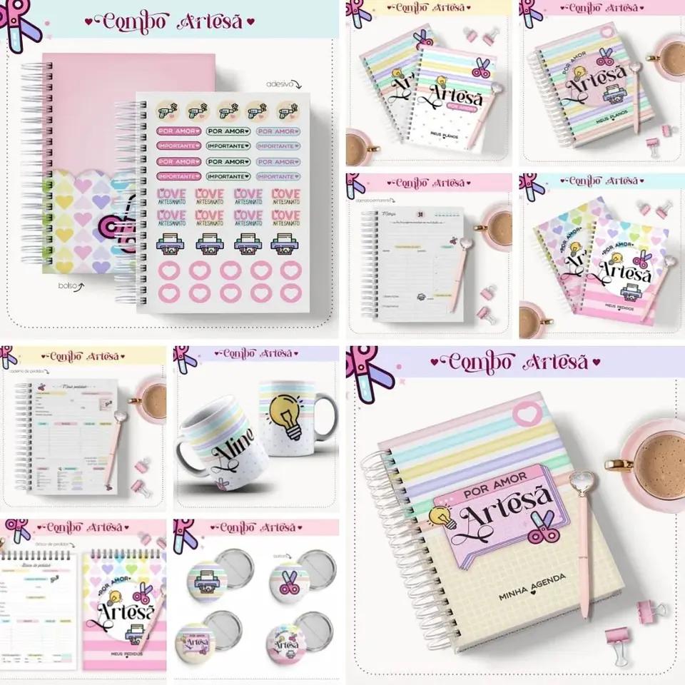 Kit Artesã p/ Encadernação + Canecas 2
