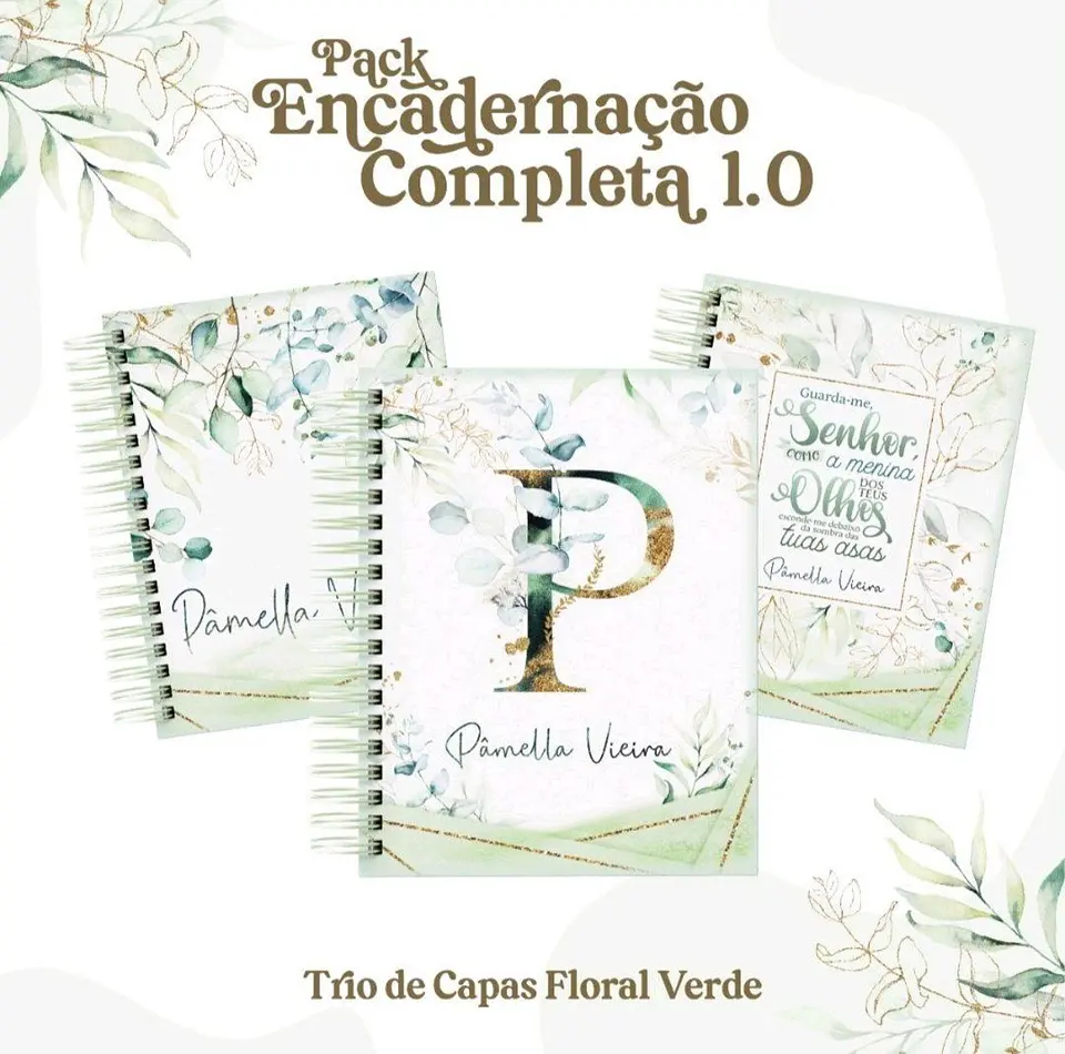 Arquivo Digital Kit Capas Verde Água 1