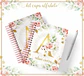 Arquivo Digital Caderno Capas Alfabeto Floral - Thumbnail 2