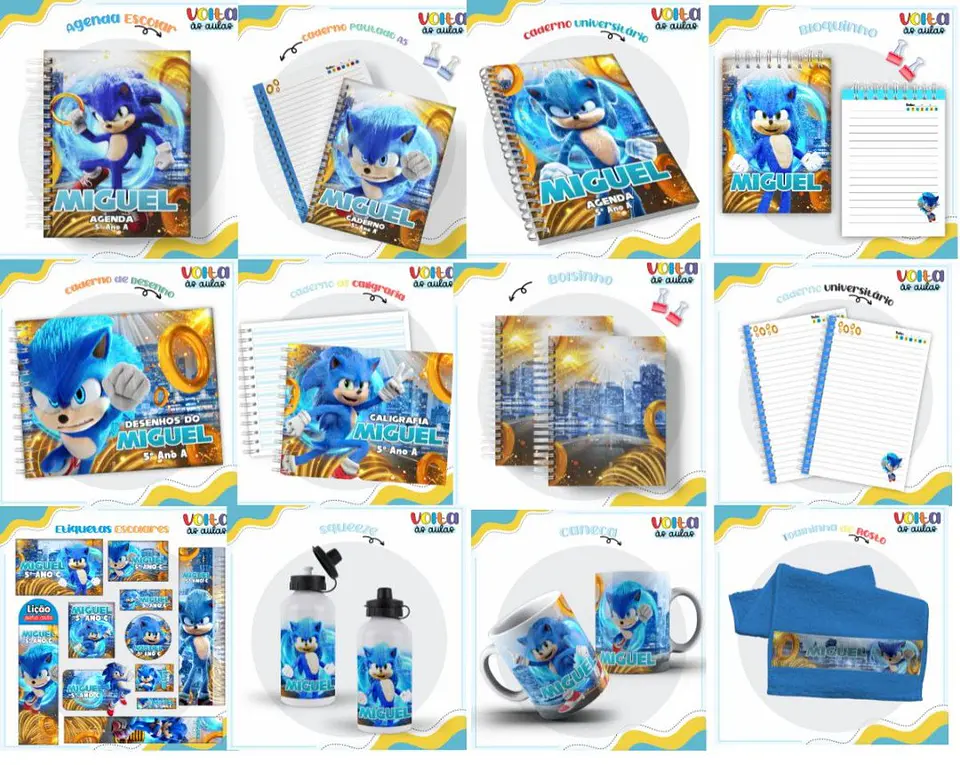 Arquivo Digital Combo Volta as Aulas Sonic 2