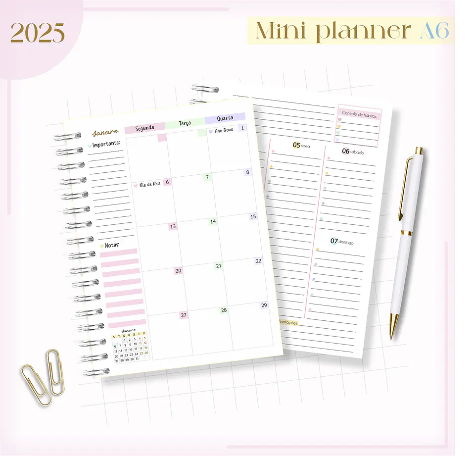 Arquivo Digital Mini Planner A6 4