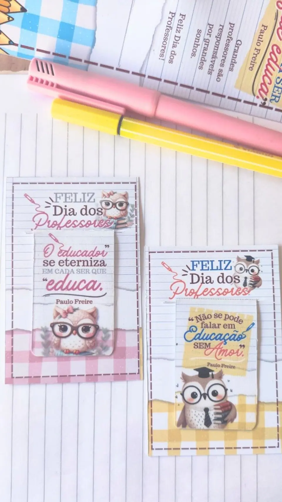 Arquivo Digital Marca Páginas Magnético e Lápis – Dia dos Professores 2024 2
