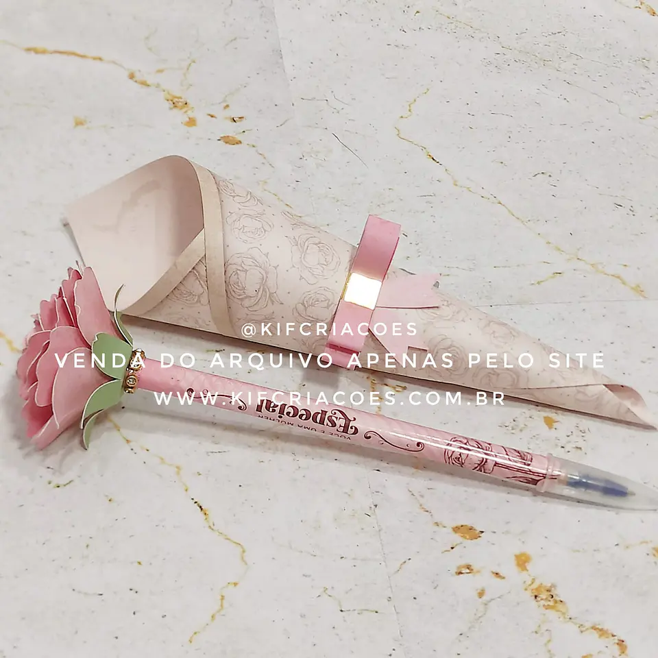 Arquivo de Corte Buquê de Caneta Flor – Dia das Mulheres 1