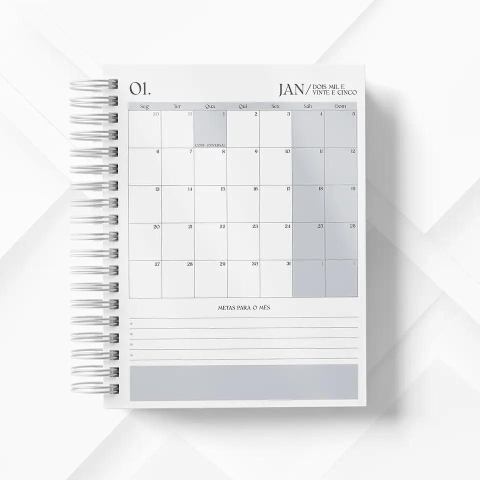 Arquivo Digital Agenda A5 – Coleção Masculina 2