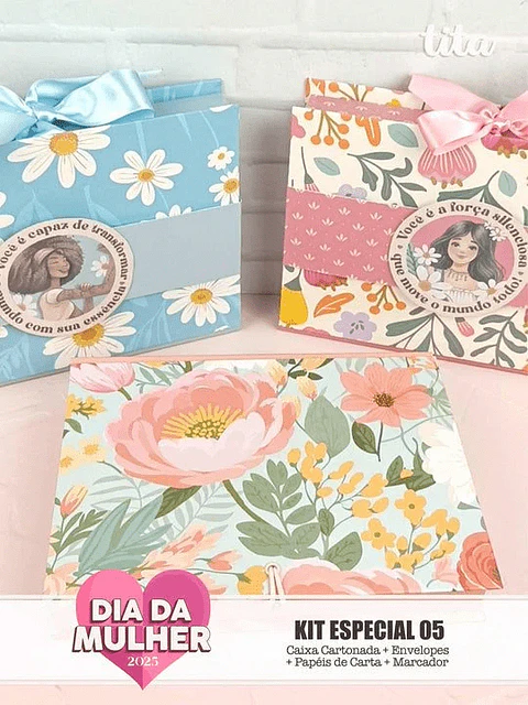Arquivo de Corte Dia da Mulher 2025 – Kit Especial Caixas Cartonadas