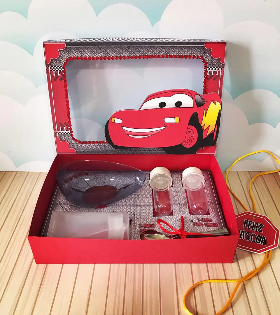Arquivo de Corte Caixa Mini Confeiteiro Carros 2