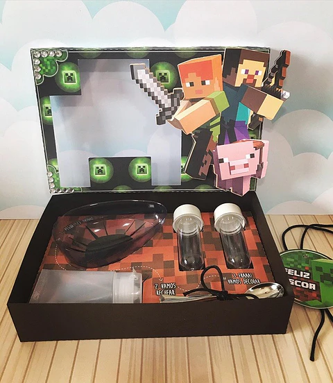 Arquivo de Corte Caixa Mini Confeiteiro Minecraft