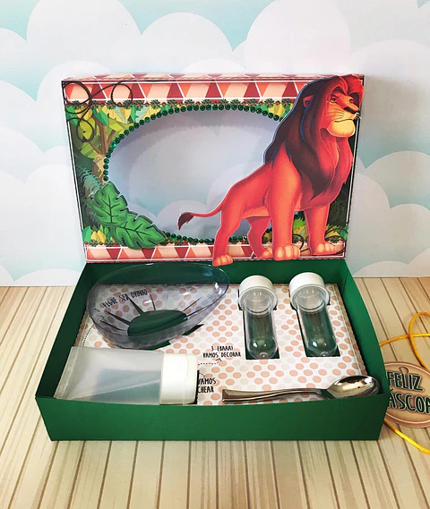 Arquivo de Corte Caixa Mini Confeiteiro Rei Leão