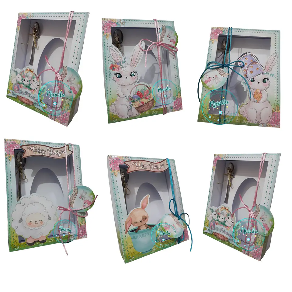 Arquivo de Corte Kit Caixas Ovos de Colher Páscoa 1