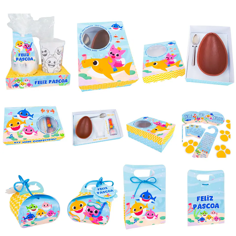 Arquivo de Corte Kit Baby Shark Páscoa 1