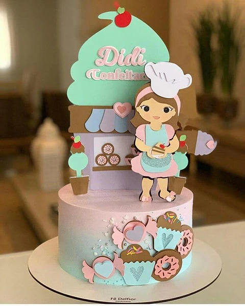 Topo Menina Confeiteira