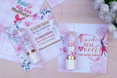 Card Quadrada para Manteiga de Cacau Dia das Mulheres