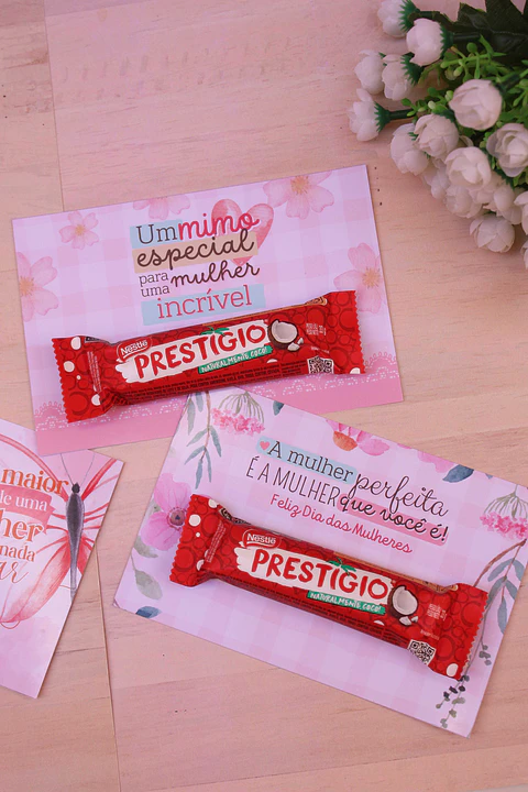 Card Chocolate Dia das Mulheres