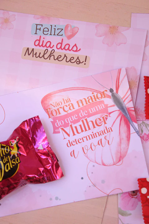 Card Chocolate Dia das Mulheres