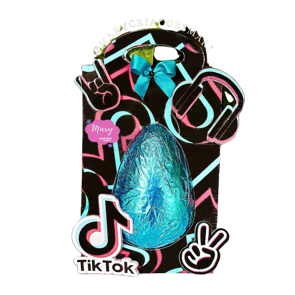 Arquivo de Corte Caixa de Ovo de Páscoa Tik Tok 1
