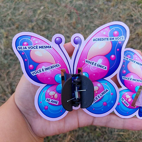 Card Borboleta para Piranha de Cabelo
