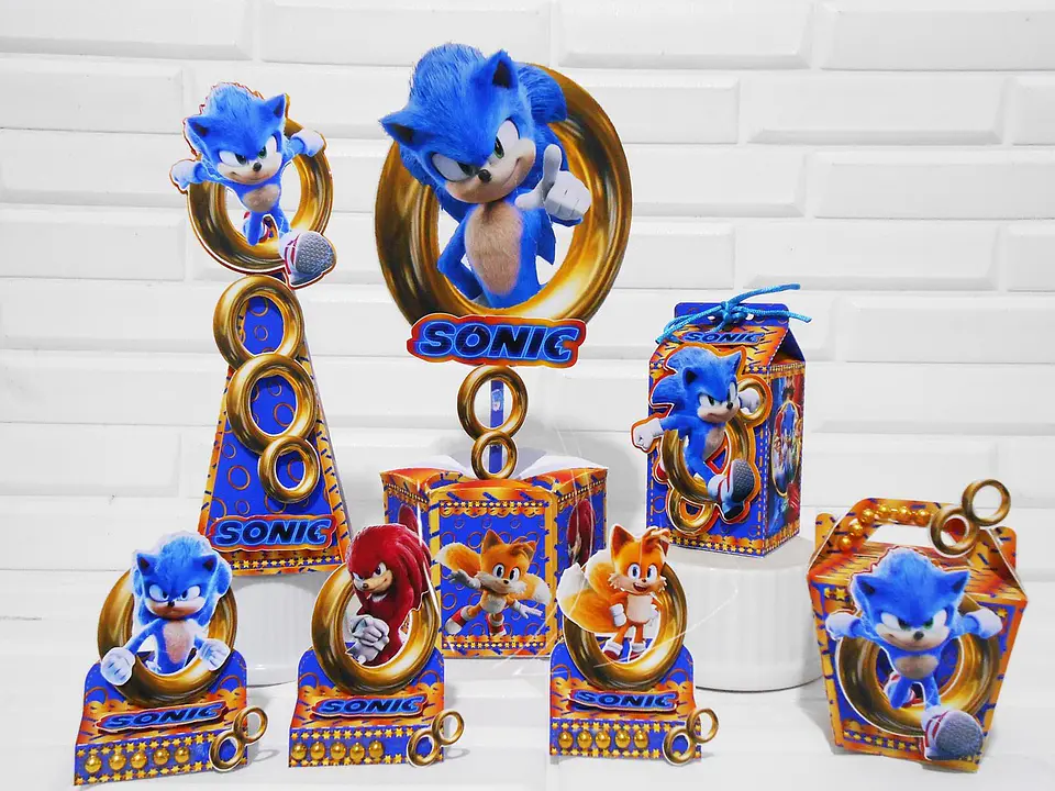 Arquivo de Corte Kit Festa Sonic 1