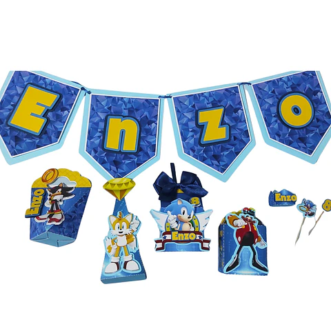 Arquivo de Corte Kit Festa Sonic
