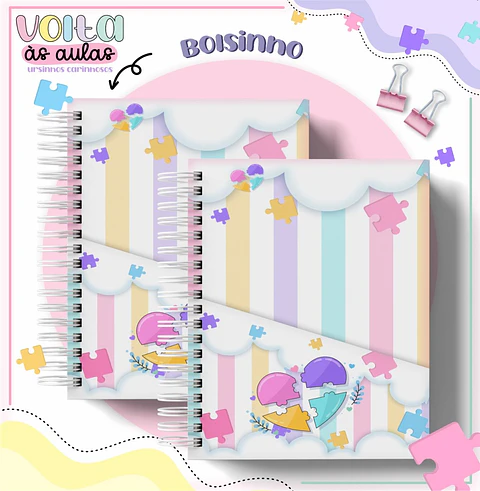 Arquivo de Corte Etiqueta e Capa Agenda Autismo Menina