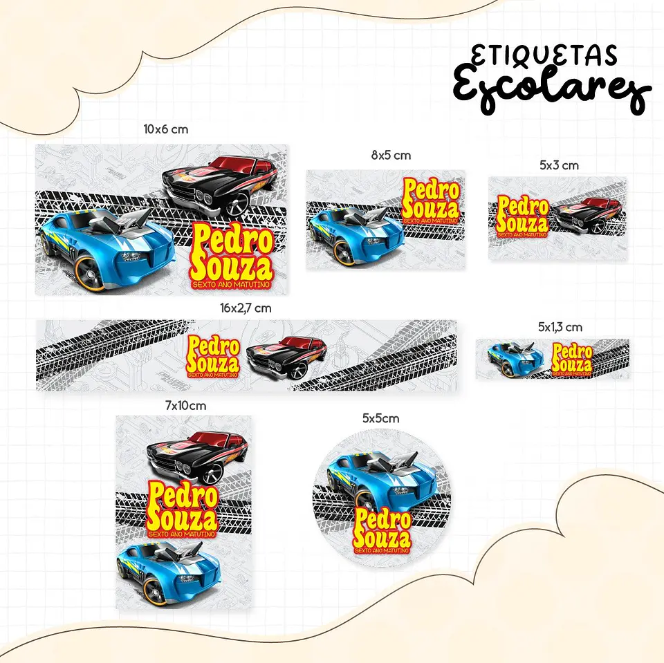 Arquivo Digital Combo Volta as Aulas Hot Wheels 6