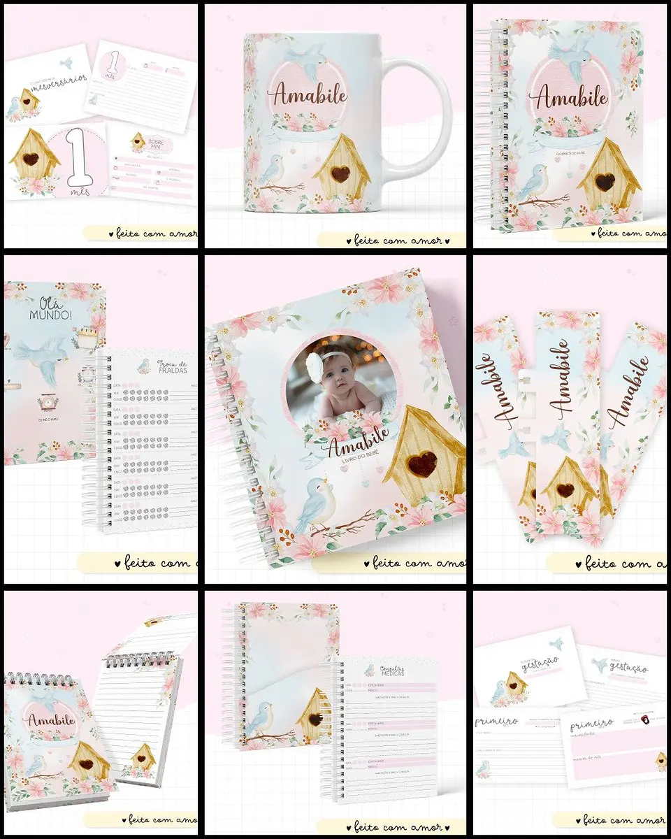 Arquivo Digital Caderneta e Livro Bebê Jardim Encantado 5