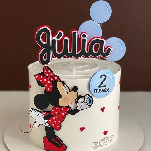 Topo de Bolo Minnie