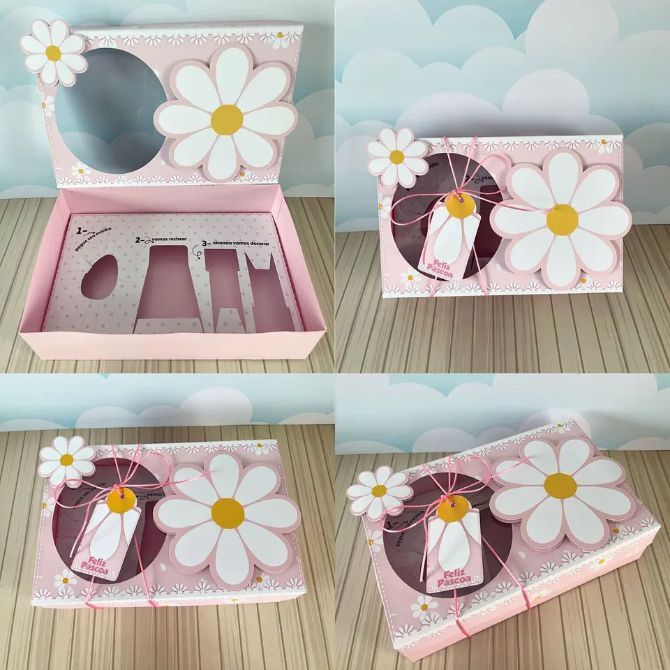 Arquivo de Corte Páscoa Mini Confeiteiro Margaridas 1