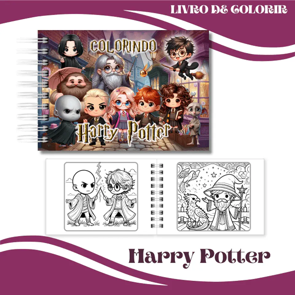 Arquivo digital Livro de Colorir Harry Potter 1