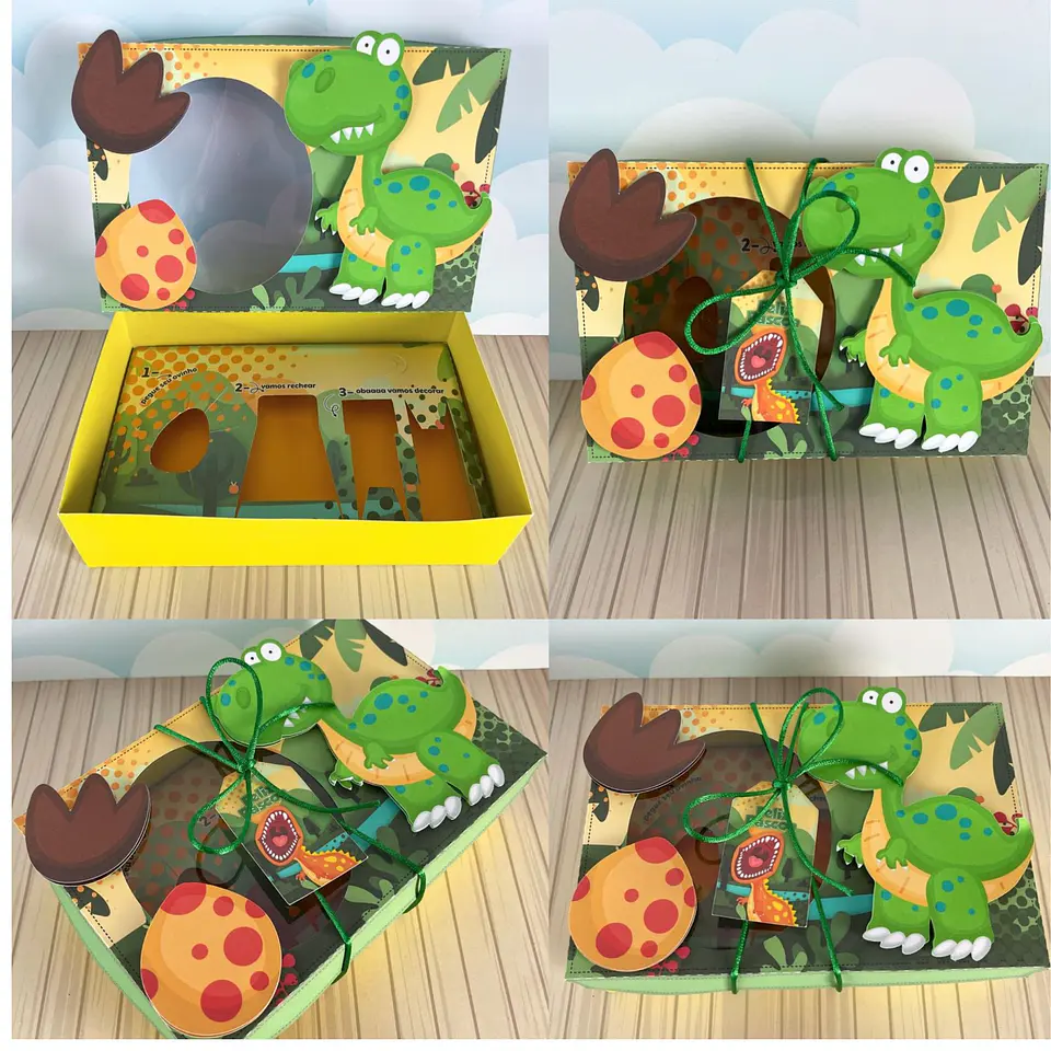 Arquivo de Corte Páscoa Mini Confeiteiro Dinossauro 1