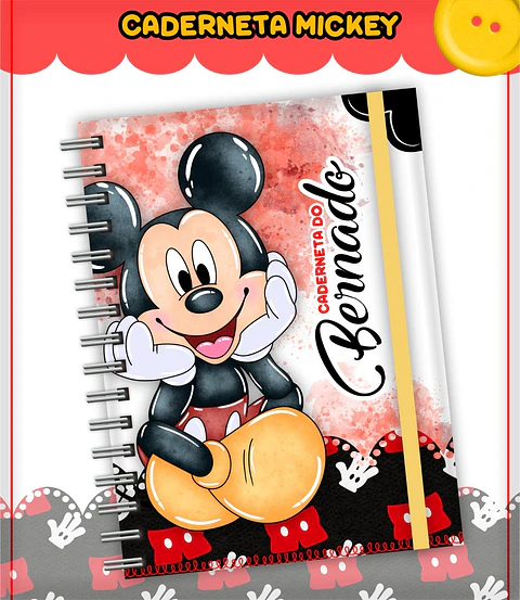 Arquivo Digital Kit Caderneta Mickey