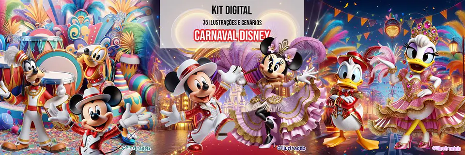 Arquivo Kit Digital Carnaval Disney 3