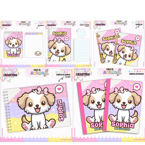 Arquivo De Corte Pack Voltas As Aulas Cachorrinho Menina
