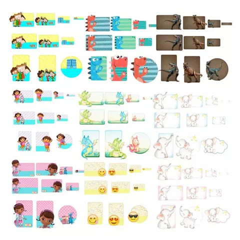 Arquivo Digital Etiquetas Escolar 120 Temas
