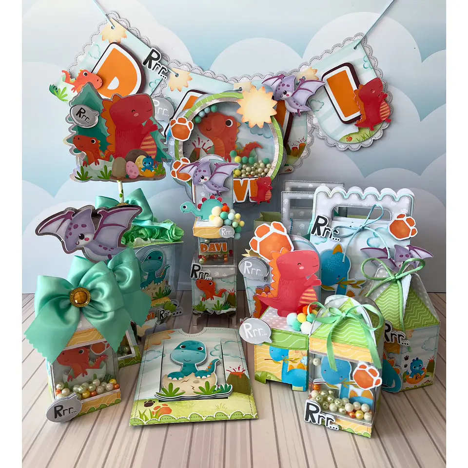 Arquivo de Corte Kit Festa Dino Baby 1
