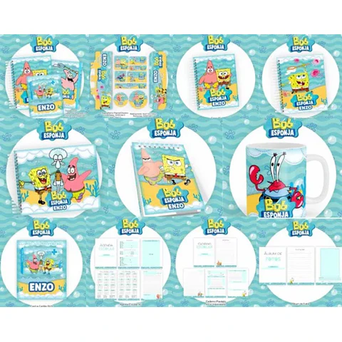 Arquivo Digital Combo Voltas Ás Aulas Bob Esponja