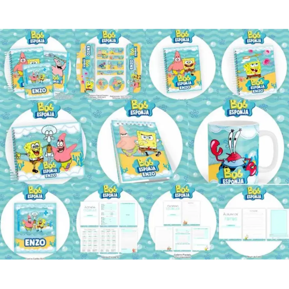 Arquivo Digital Combo Voltas Ás Aulas Bob Esponja 2