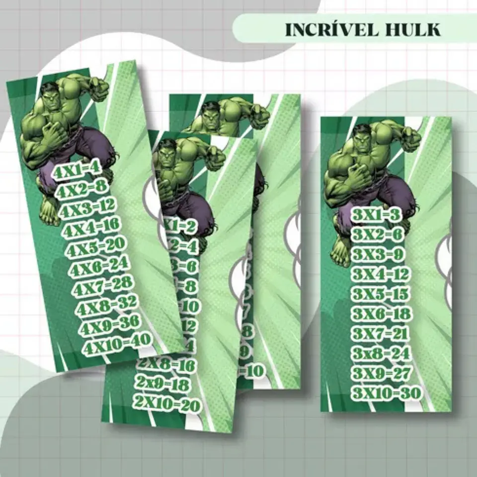 Arquivo Digital Volta Às Aulas Pack Hulk 3
