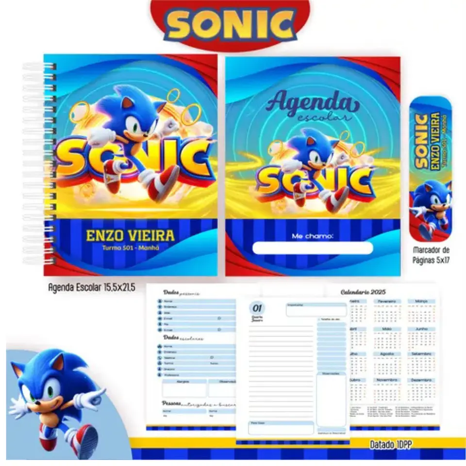 Arquivo Digital Pack Escolar Sonic 2025 6