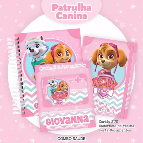 Arquivo Digital Combo Voltas Ás Aulas Patrulha Canina Rosa