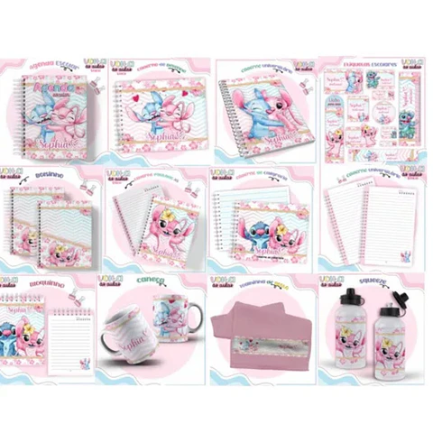 Arquivo Digital Voltas Ás Aulas Stitch Menina