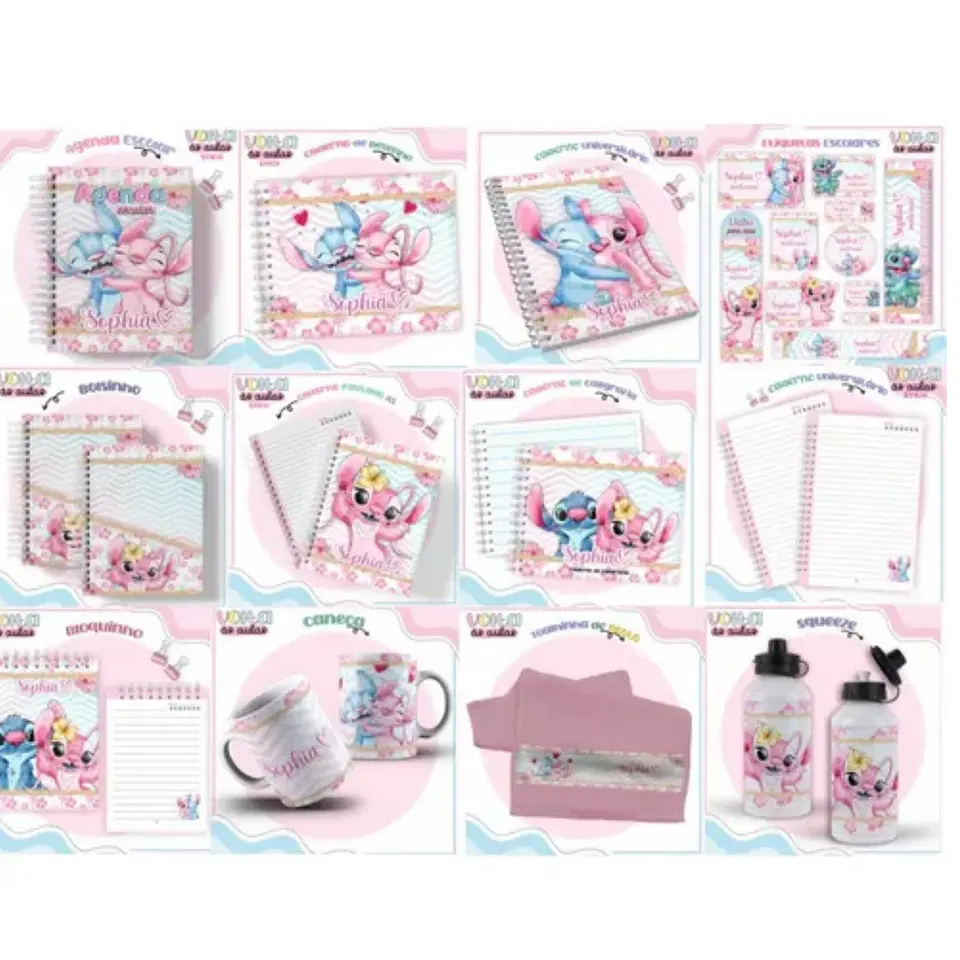 Arquivo Digital Voltas Ás Aulas Stitch Menina 2