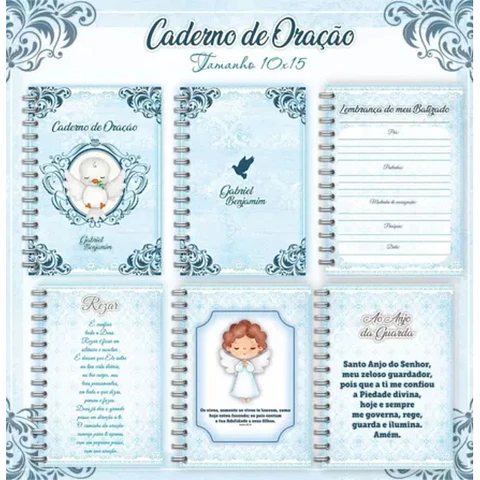 Arquivo Digital Combo Livro Batizado E Caderno De Oração