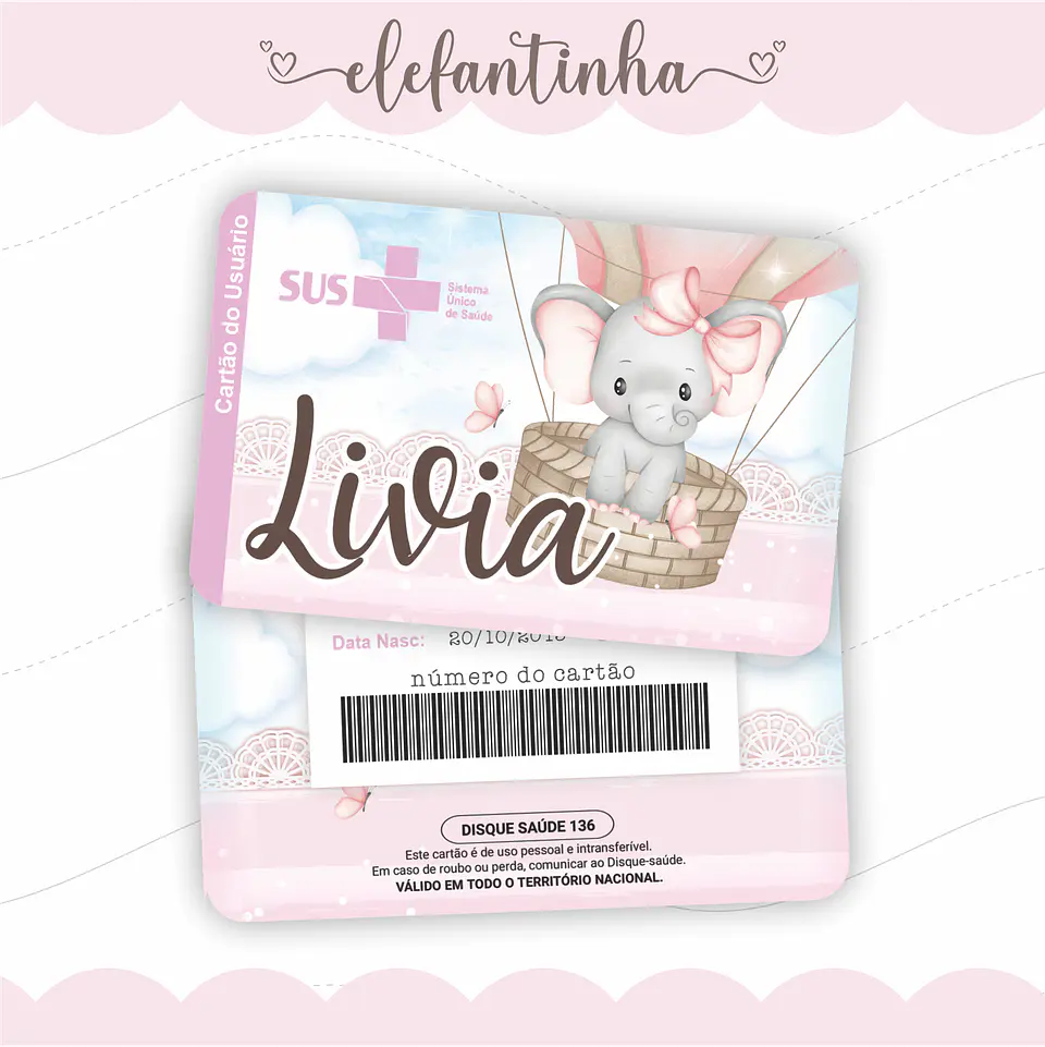 Arquivo Digital Caderneta e Cartão do Sus Elefantinha 3