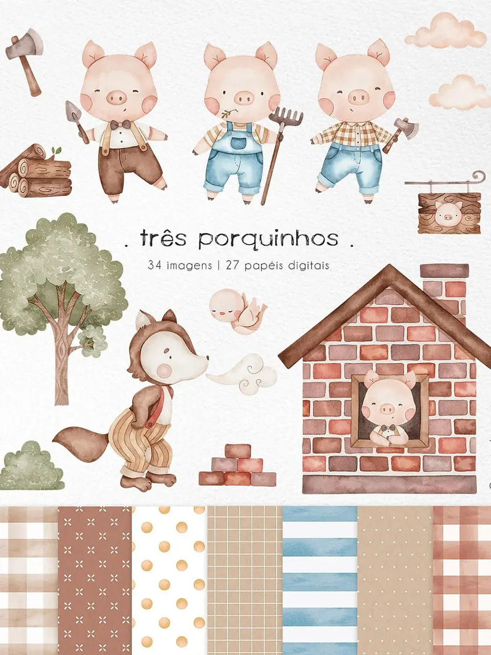 Kit Digital Três Porquinhos 1
