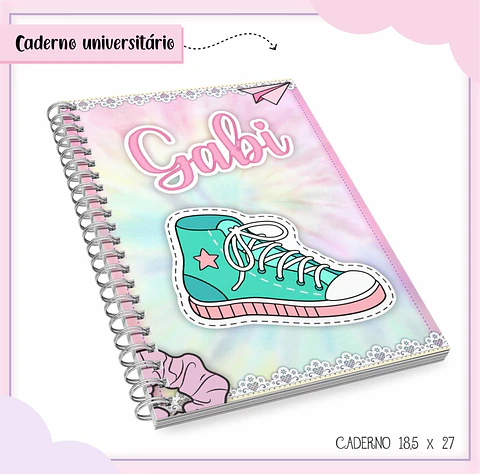 Arquivo de Corte Etiqueta Escolar e Encadernação Volta às Aulas Vsco Girl