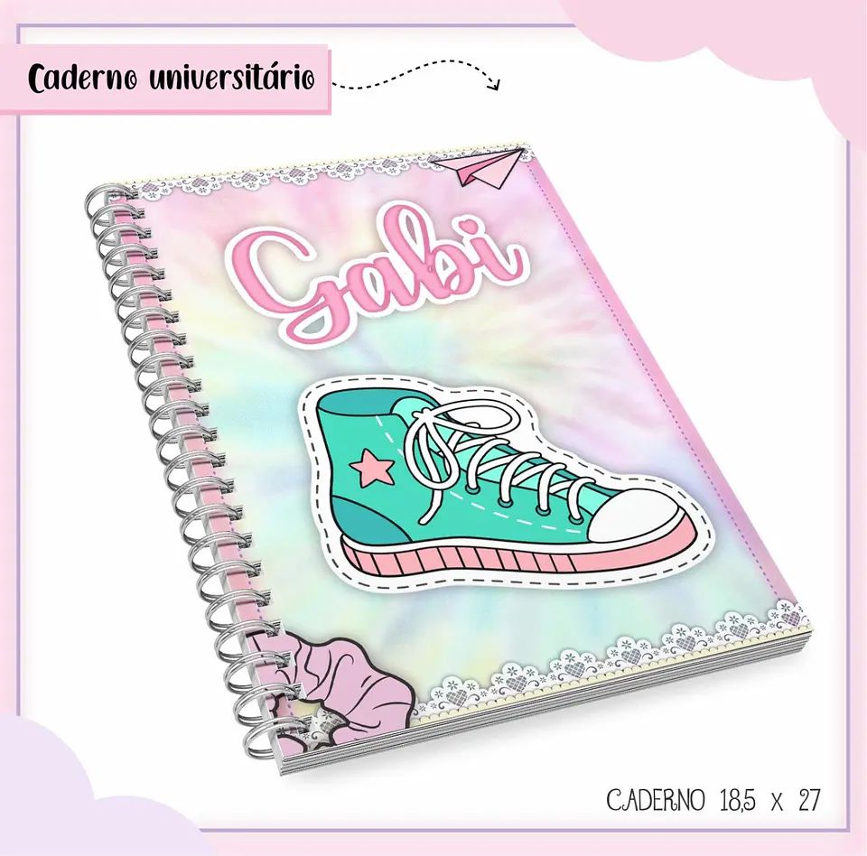 Arquivo de Corte Etiqueta Escolar e Encadernação Volta às Aulas Vsco Girl 2