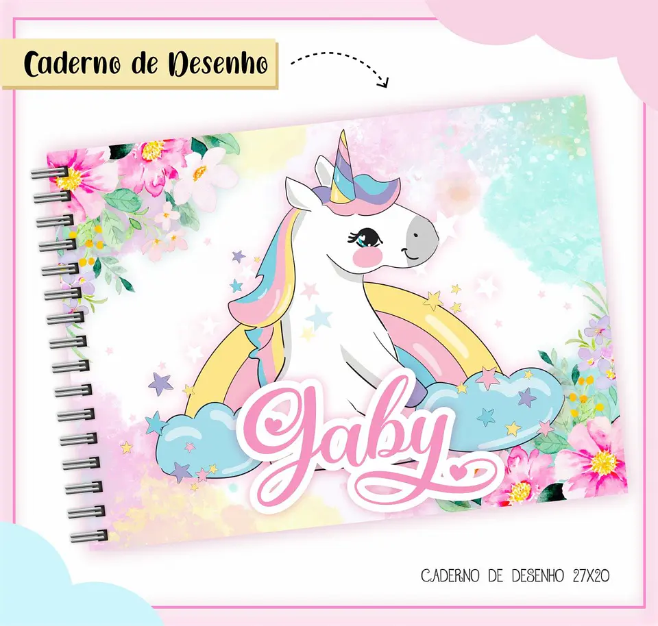 Arquivo de Corte Etiqueta Escolar e Encadernação Volta às Aulas Unicornio 6