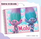 Arquivo de Corte Etiqueta Escolar e Encadernação Volta às Aulas Trolls Menina - Thumbnail 5