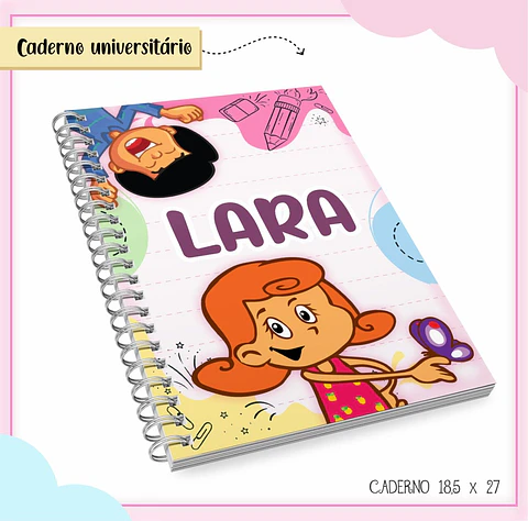 Arquivo de Corte Etiqueta Escolar e Encadernação Volta às Aulas Três Palavrinhas Menina